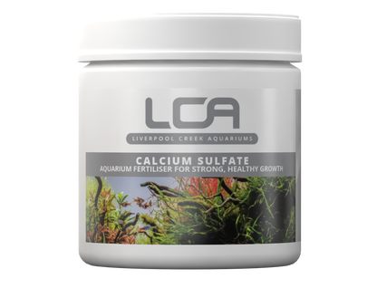 Jar of Liverpool Creek Aquariums Calcium Sulfate on a white background