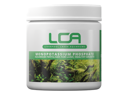 Jar of Liverpool Creek Aquariums Monopotassium Phosphate on a white background